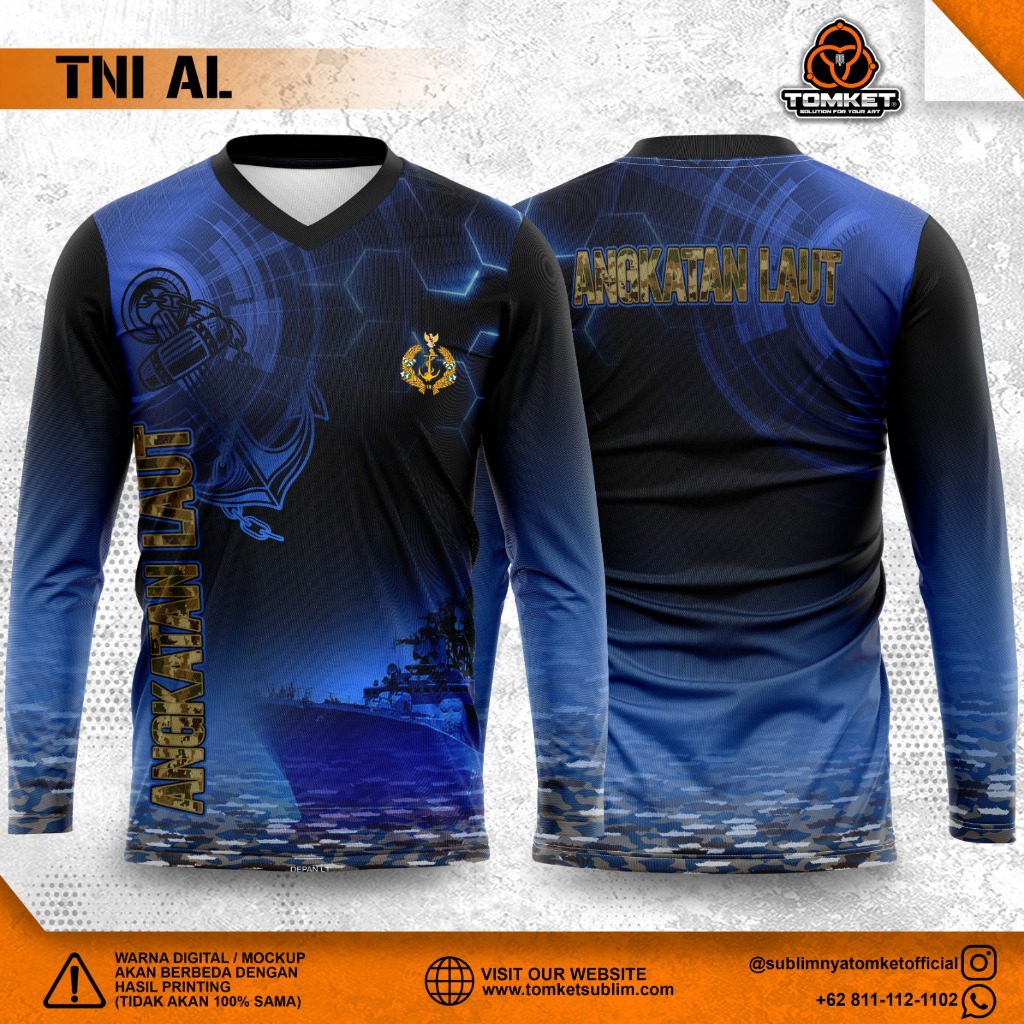Baju Jersey Full Printing TNI AL-14