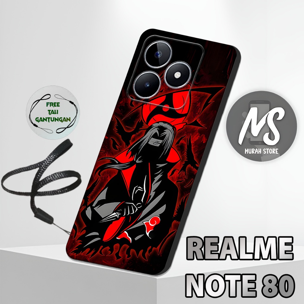 MS10 / Softcase Karet  REALME NOTE 80 + TALI GANTUNGAN HP / Motif Anime / Case Hp REALME NOTE 80 / S