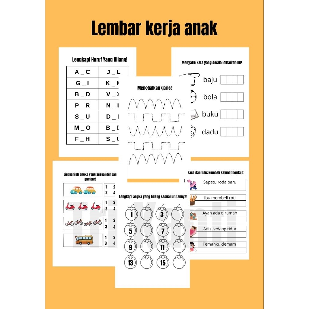 Lembar kerja anak 25 lembar