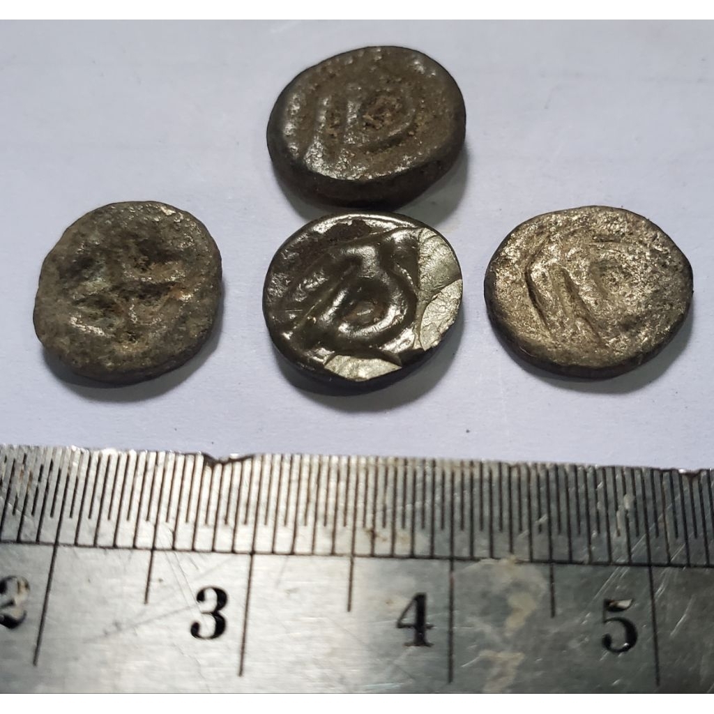 4 biji koin kancing timah temuan sungai