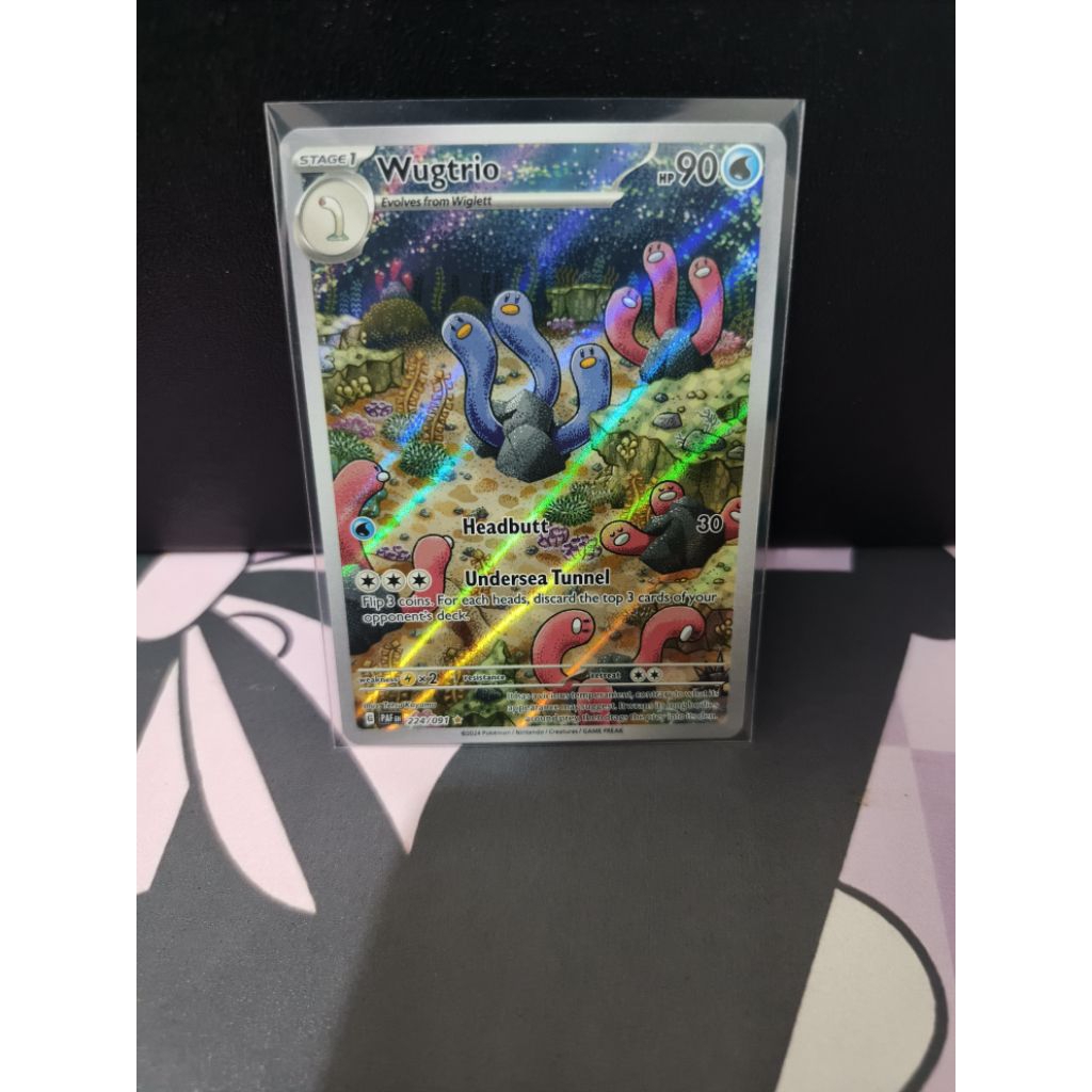 Wugtrio Illustration Rare - Paldean Fates