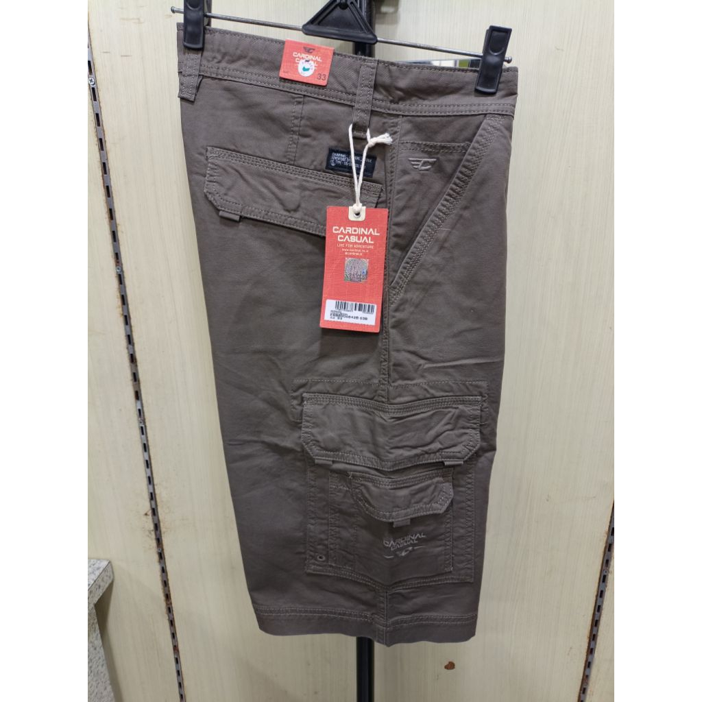 CARDINAL Celana Pendek Cargo Katun Pria Original EBV842 Bahan Berkualitas Tinggi Desain Keren Banyak