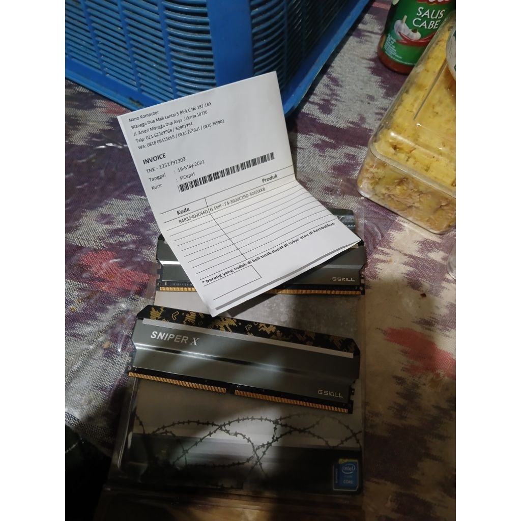 Ram ddr4 Gskill 32GB 16X2 3600