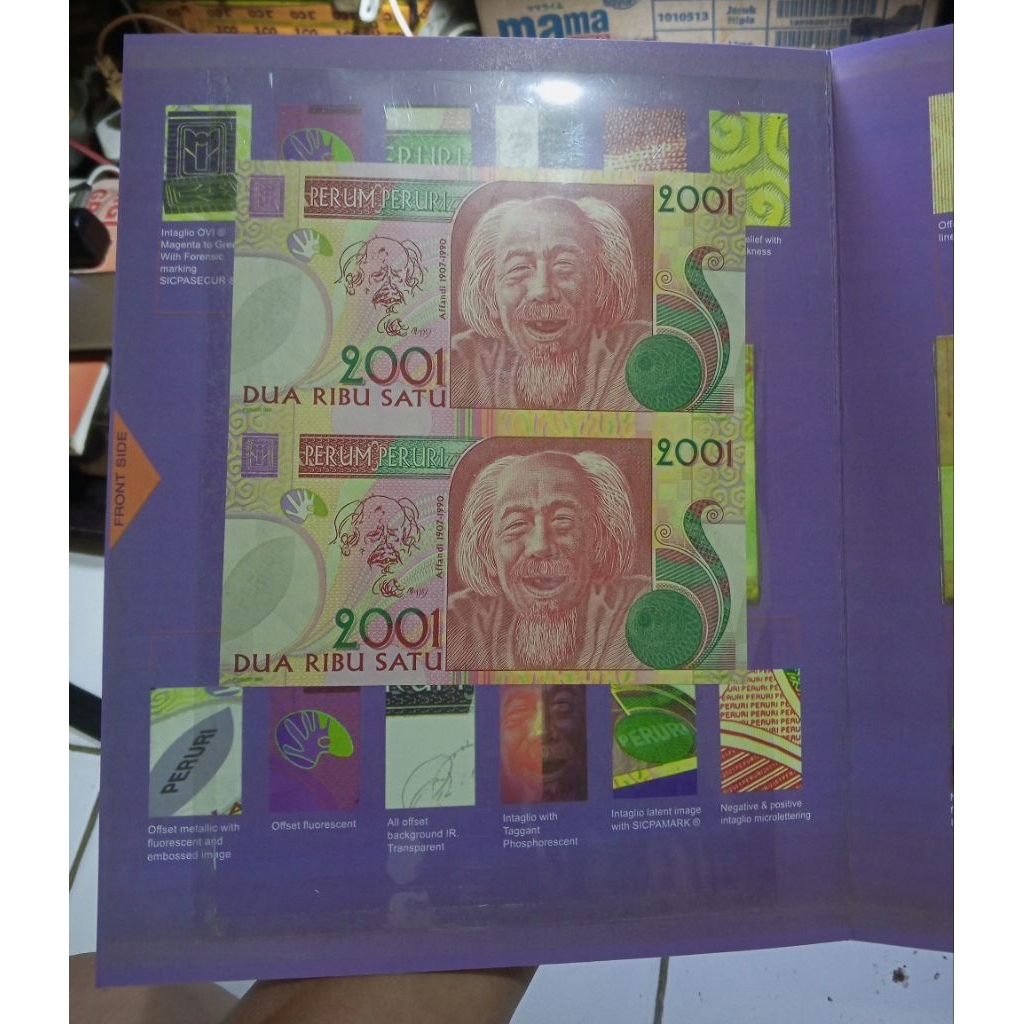 Test Note Peruri Affandi 2001 Uncut 2