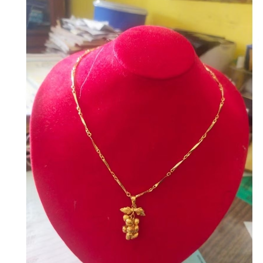 kalung padi simple - satu set - emas 24k (LM)- emas 99,99- investasi - 25 gr- yukk