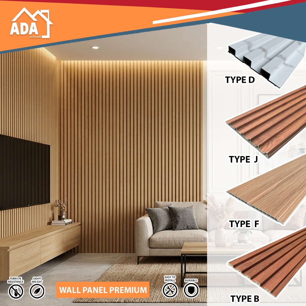 Wallpanel ECHO PREMIUM Series Motif Kayu Wood Panel PVC Aksesories Dinding 3D Solid Kayu Dekorasi Di