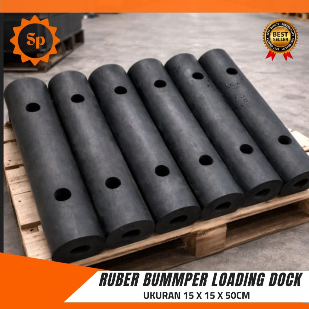 Rubber bumper fender loading dock / pelindung loading dock / tipe D  15 x 15 x 50cm