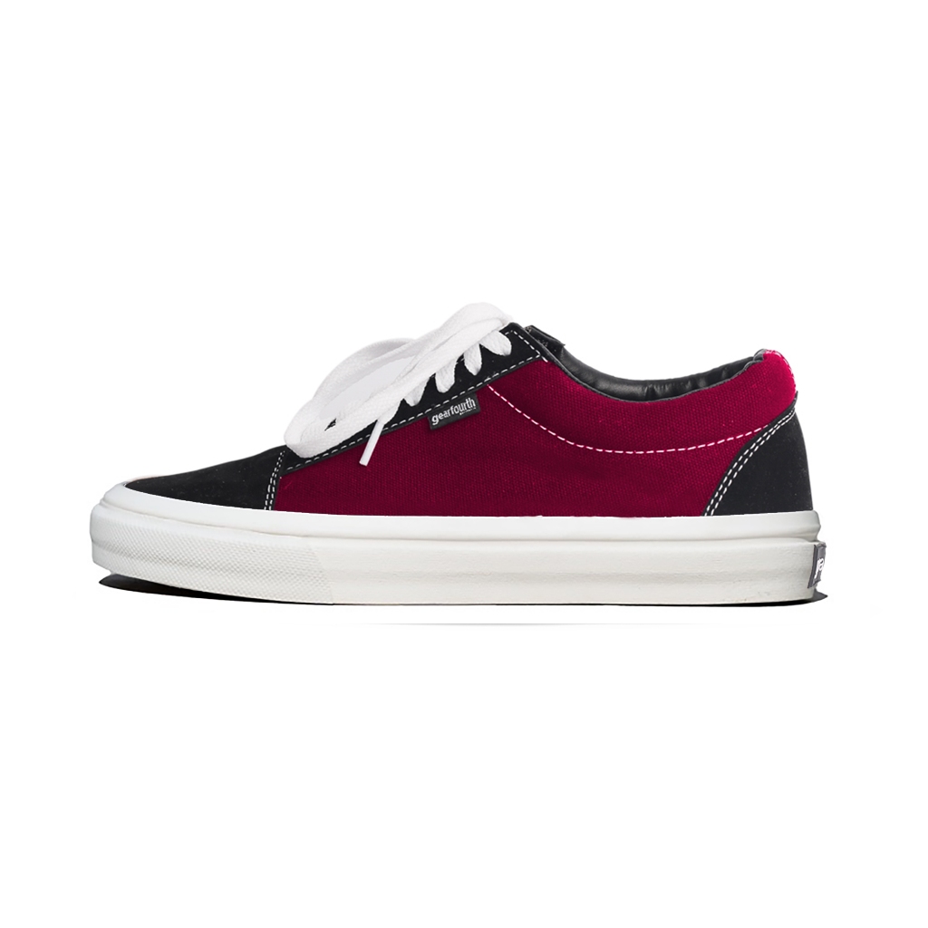 Sepatu Pria Dan Wanita Ollie Os Black Maroon Sepatu Casual Pria