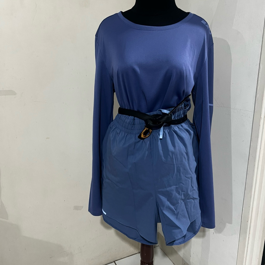 Preloved running tee and short 2xu