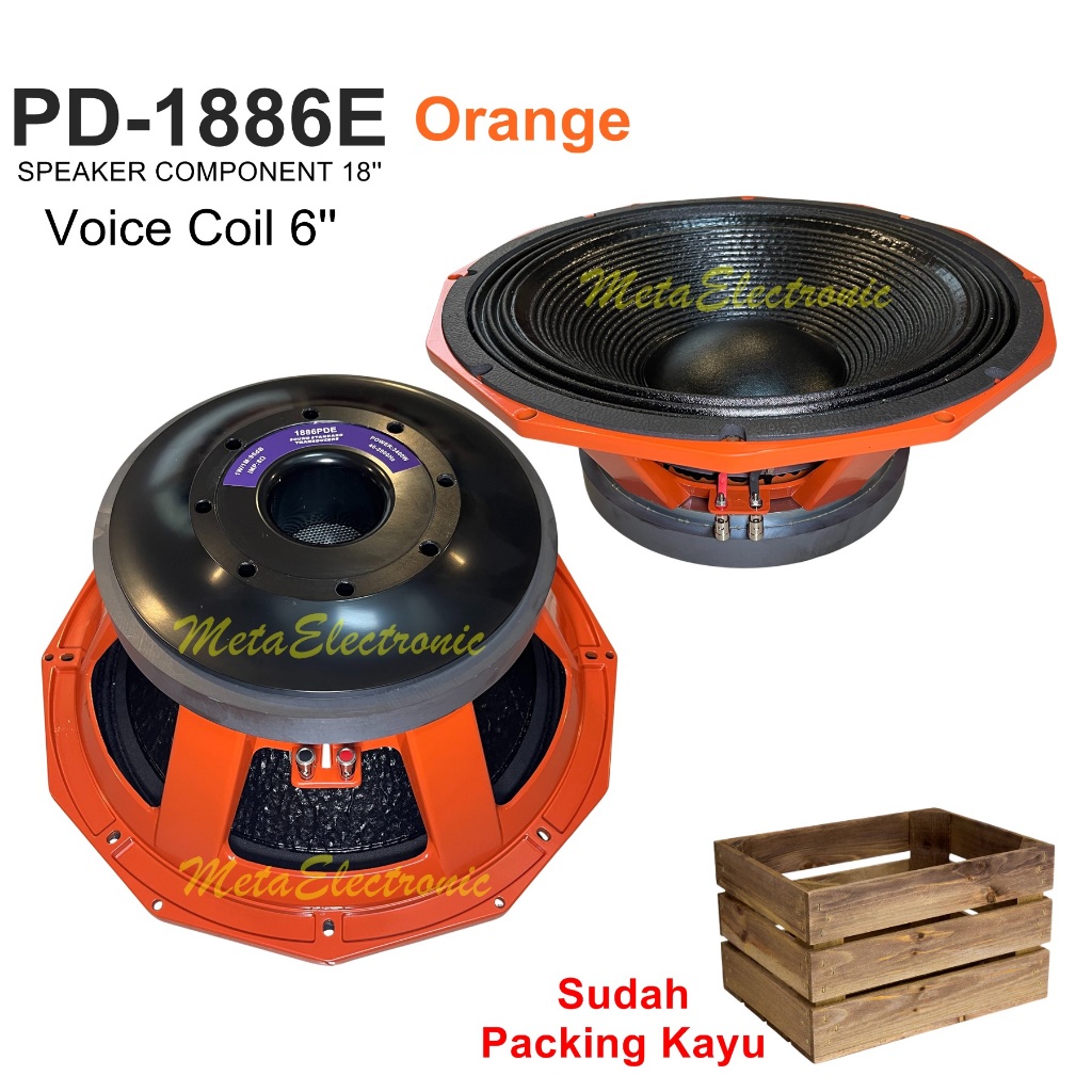 Speaker Komponen PD1886E Orange Component PD-1886E  18 Inch  Coil 6 In