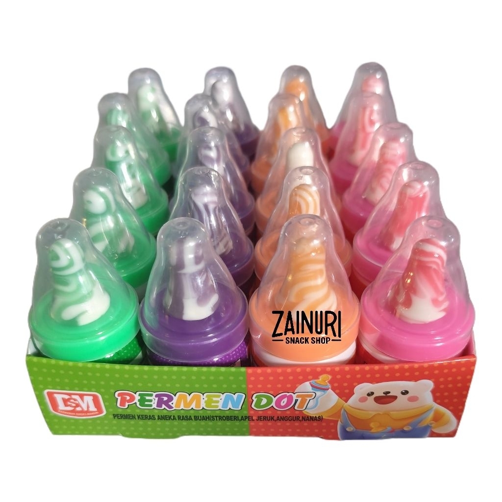 DSM Permen Dot Aneka Rasa Buah - Box Isi 20 Pcs x 6.5gr - Jajanan Anak Jadul Viral Halal