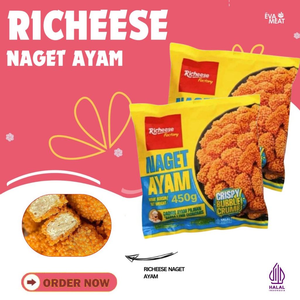 richeese naget ayam crispy 500 gr - nugget ayam crispy - chikcken nugget - richeese nugget - naget r