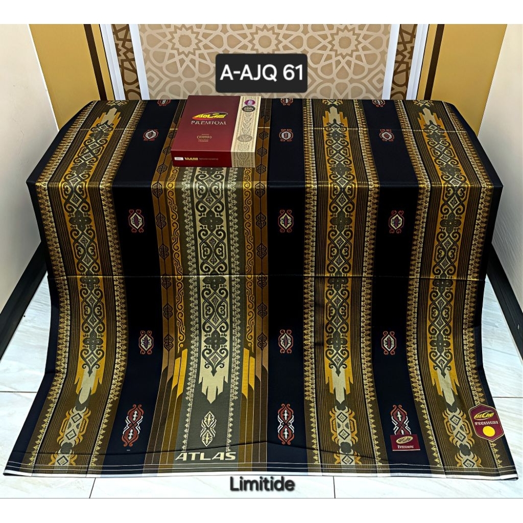 SARUNG ATLAS PREMIUM 790 JACWUARD SONGKET GOLD