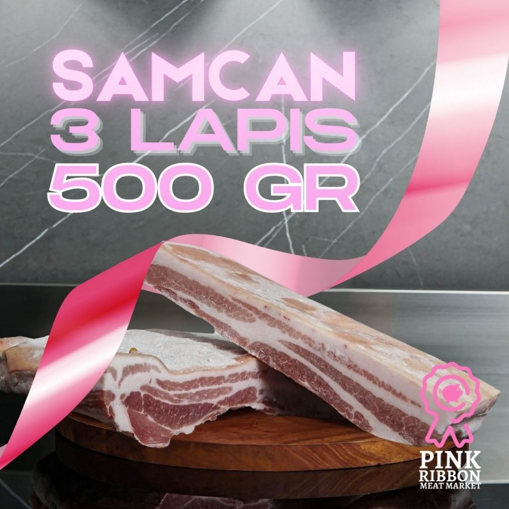 Samcan (Pork Belly) Skin-On - Import (Denmark) 500G (Frozen)