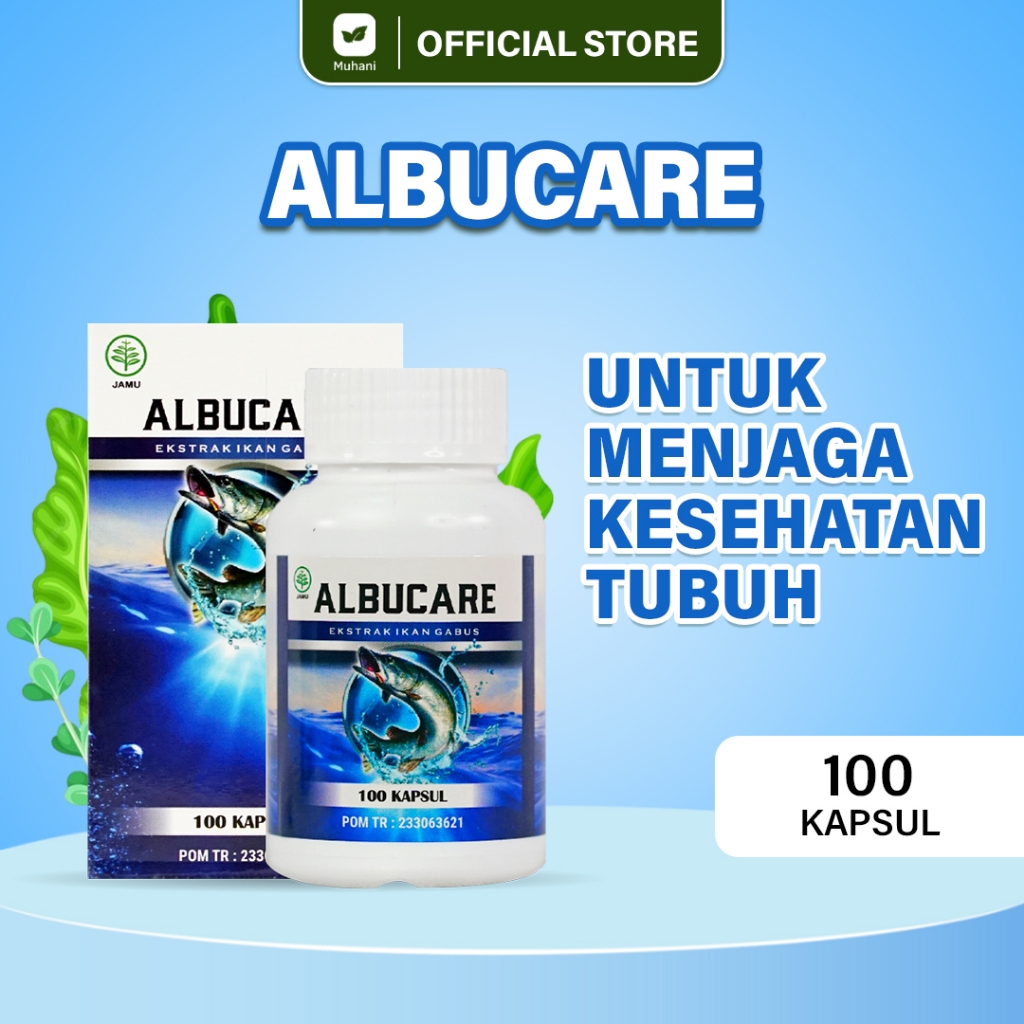 Albucare Kapsul Ekstrak Ikan Gabus | Obat Pengering Luka Operasi Caesar, Luka Infeksi Keluar Cairan 