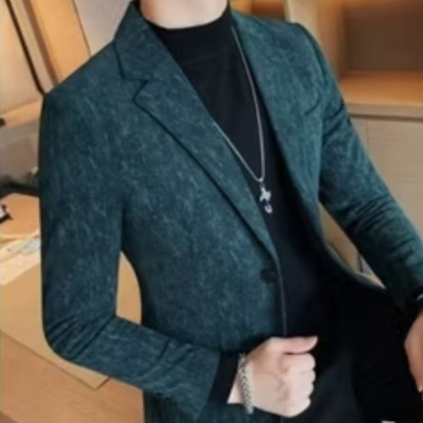 Blazer Pria Corduroy Hijau Blazer Casual Pria Corduroy Jas Corduroy Pria Hijau