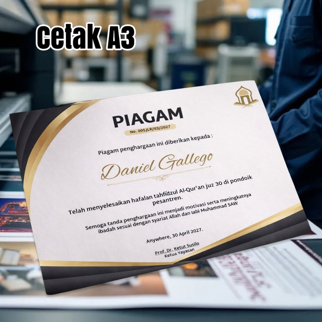 Cetak A3+ | Print A3+ MURAH | Kertas LINEN 230 GSM | 1 Sisi / 2 Sisi