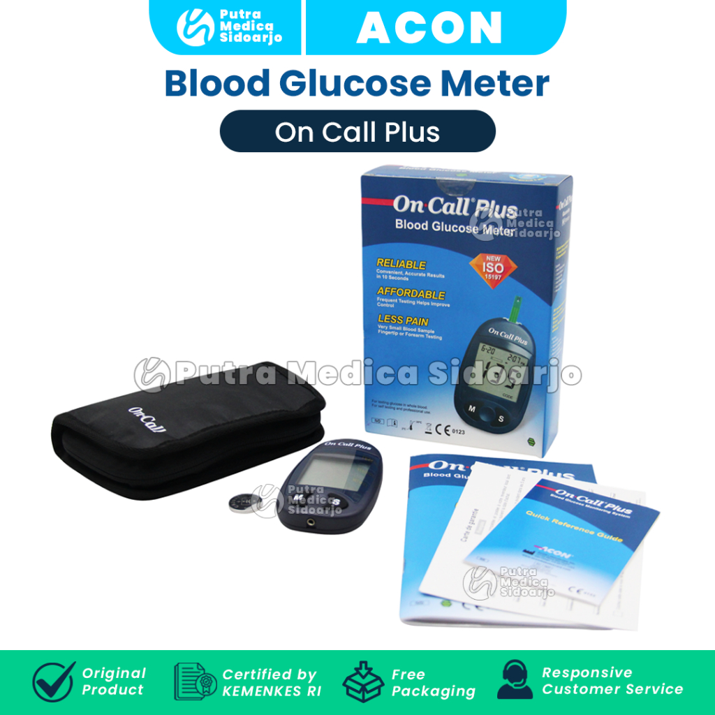 On Call Plus Alat Khusus Cek Gula Darah / Tes Diabetes Murah / Glucometer