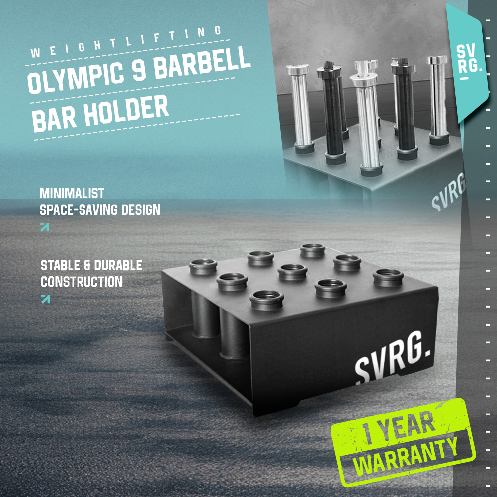 SVRG Olympic Barbell Bar Holder Stand - Barbel Rak - Bars rack