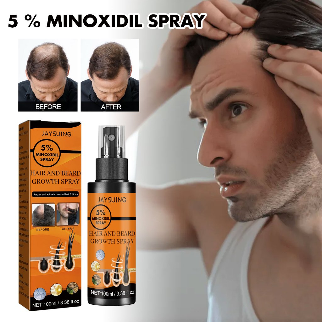 Jaysuing Minoxidil 5% Penumbuh Rambut 100ml  Penumbuh Dan Beard Serum Obat Mengatasi Rambut Rontok J