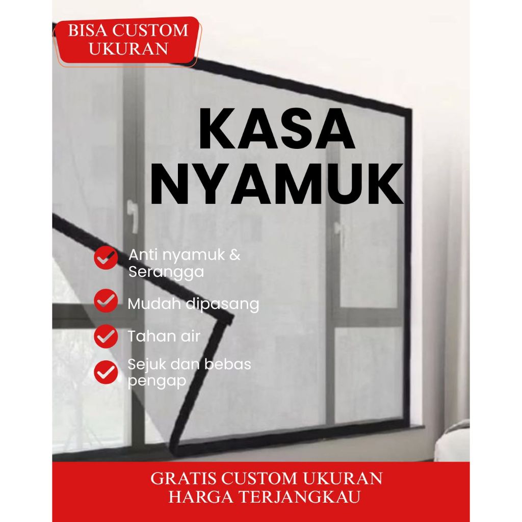 KAWAT NYAMUK / KASA NYAMUK MAGNETIC - Kawat Nyamuk Jendela - Magnetic Insect Screen - CUSTOM UKURAN