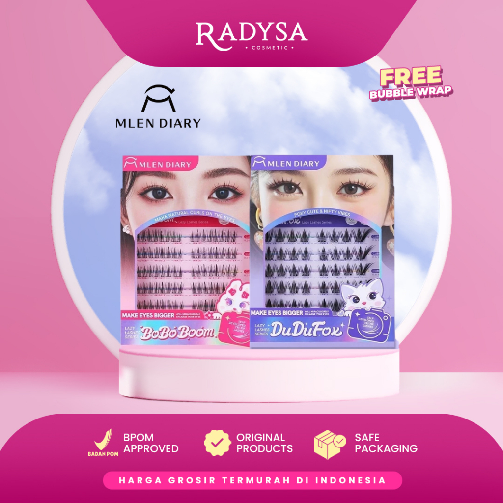 RADYSA - MLEN DIARY Bulu Mata Bling Baby Seri BOBO / DUDU / MEME Extension Bulu Mata Palsu