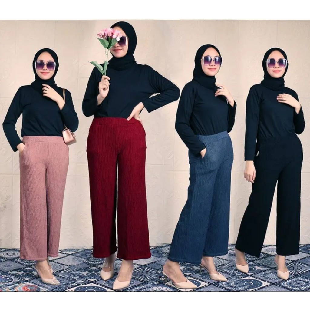Celana Jumbo Wanita Dewasa Model Kulot Babat Melar Best Seller!