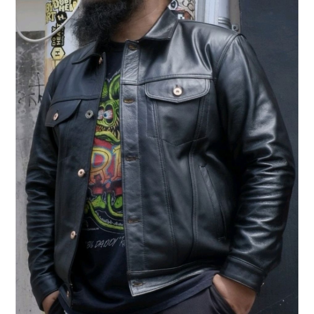 jaket kulit kambing super model Levis