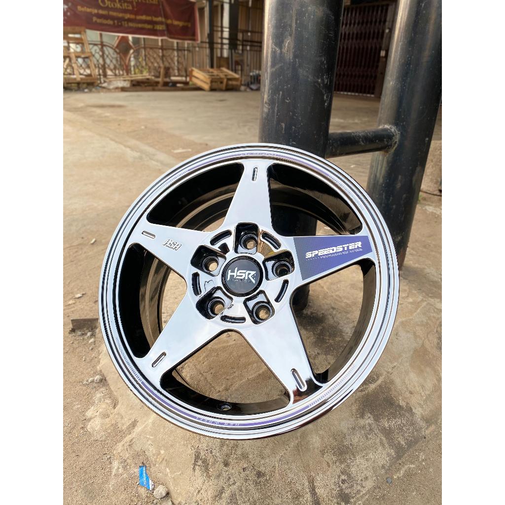 Velg Mobil Hsr Speedster R15 Black chrome Luxio Innova Ertiga Grandmax