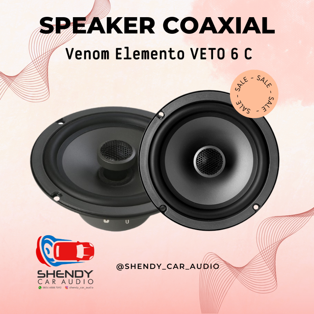 Speaker Coaxial Venom Elemento Veto 6C / Speaker Mobil Venom 6 Inch