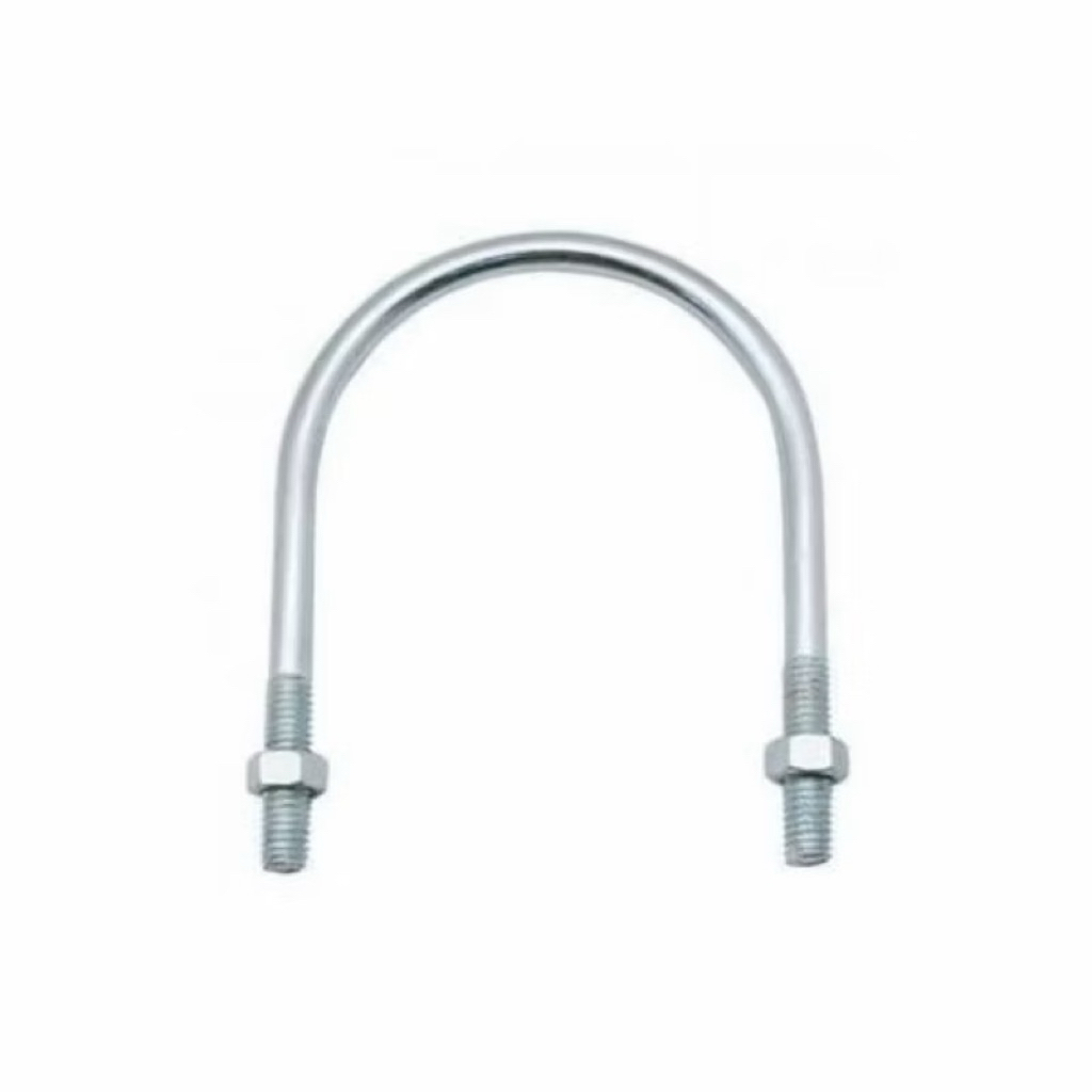 Baut U Galvanis 3/8 x 1-1/4 Inchi Klem Pipa U Putih U Bolt + 2 mur