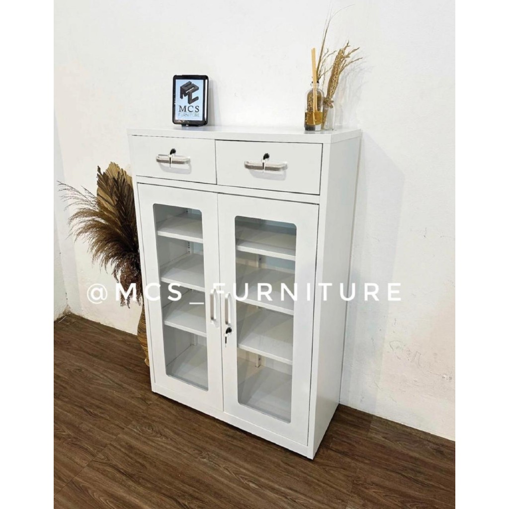 Rak Lemari Sepatu Besi Kaca Laci Mebel Furniture Semarang