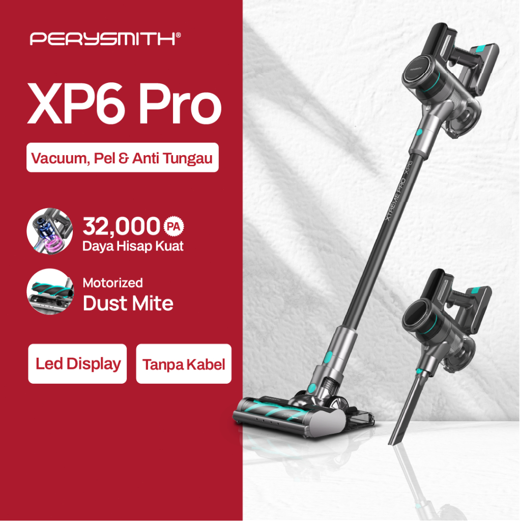 PerySmith XP6 Pro Vacuum Cleaner Cordless Penyedot Debu