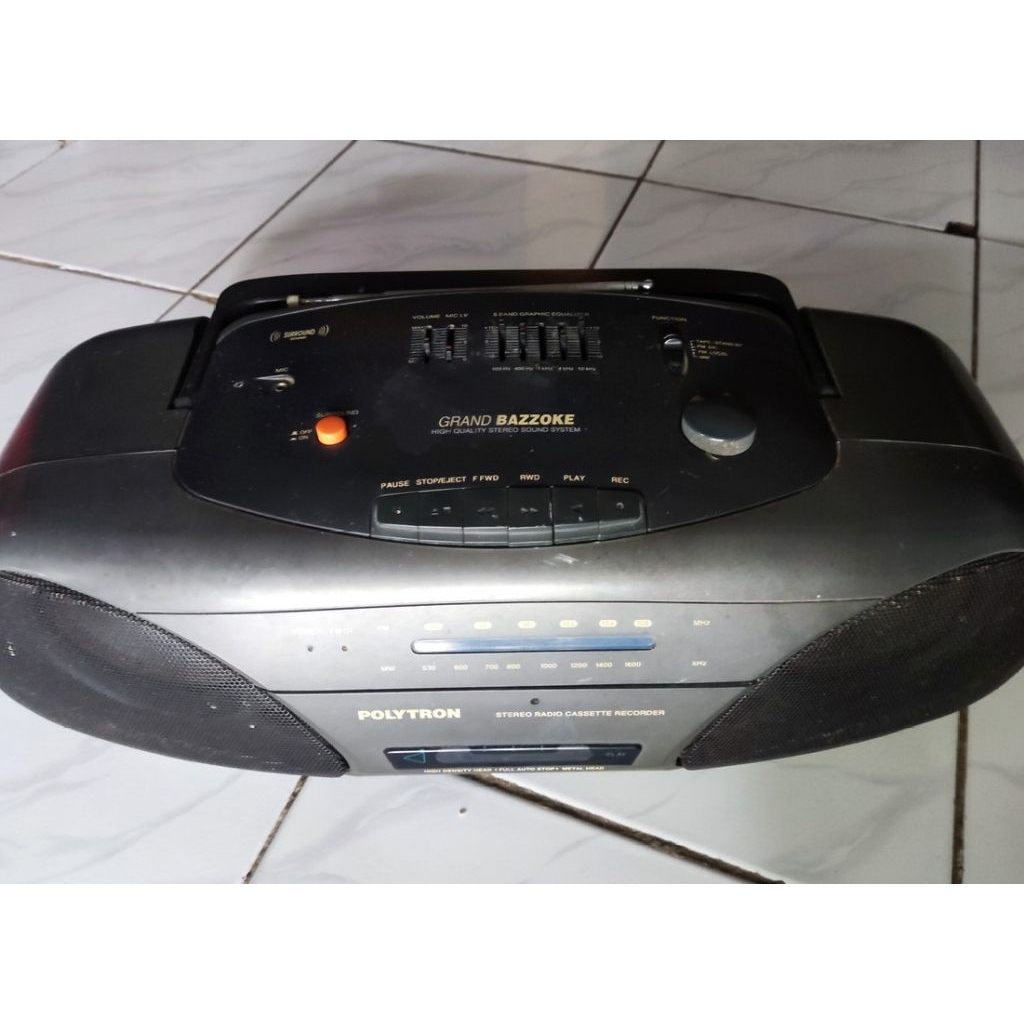Radio Tape kaset Polytron kompo