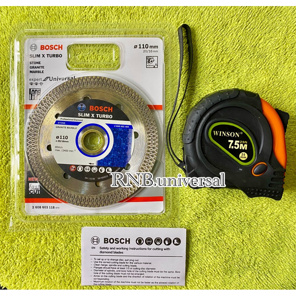 PAKET HEMAT DIAMOND WHEEL SLIM X TURBO 4" MATA POTONG GERINDA RING GOLD DAN METERAN ROLL 7,5 M / MAT