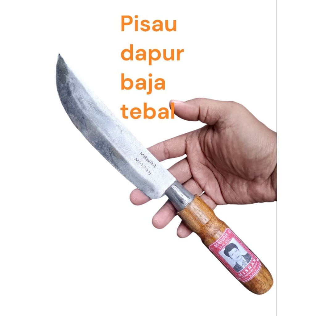 Pisau Dapur baja asli mawar misran