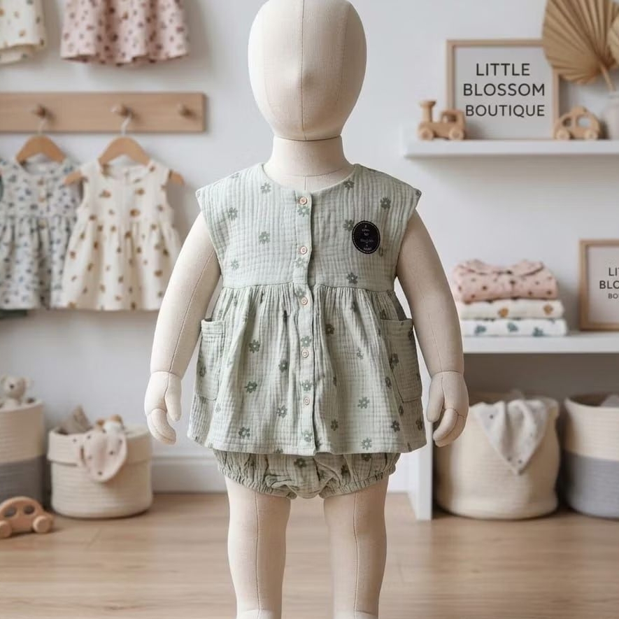 dress Giggles SALE up to 50% dress+briefs Sage green bunga daisy