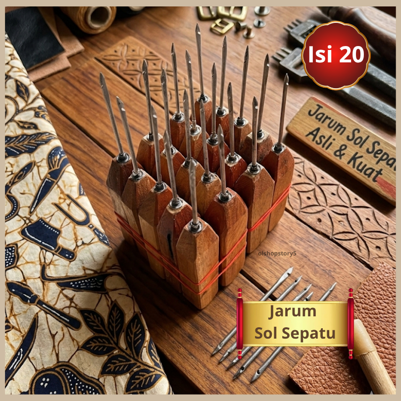 20 Biji Jarum Jahit Sol Sepatu Grosir G