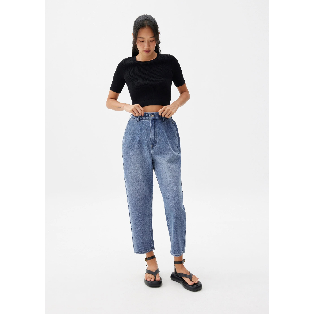 Sloane elastic paperbag jeans BNWT