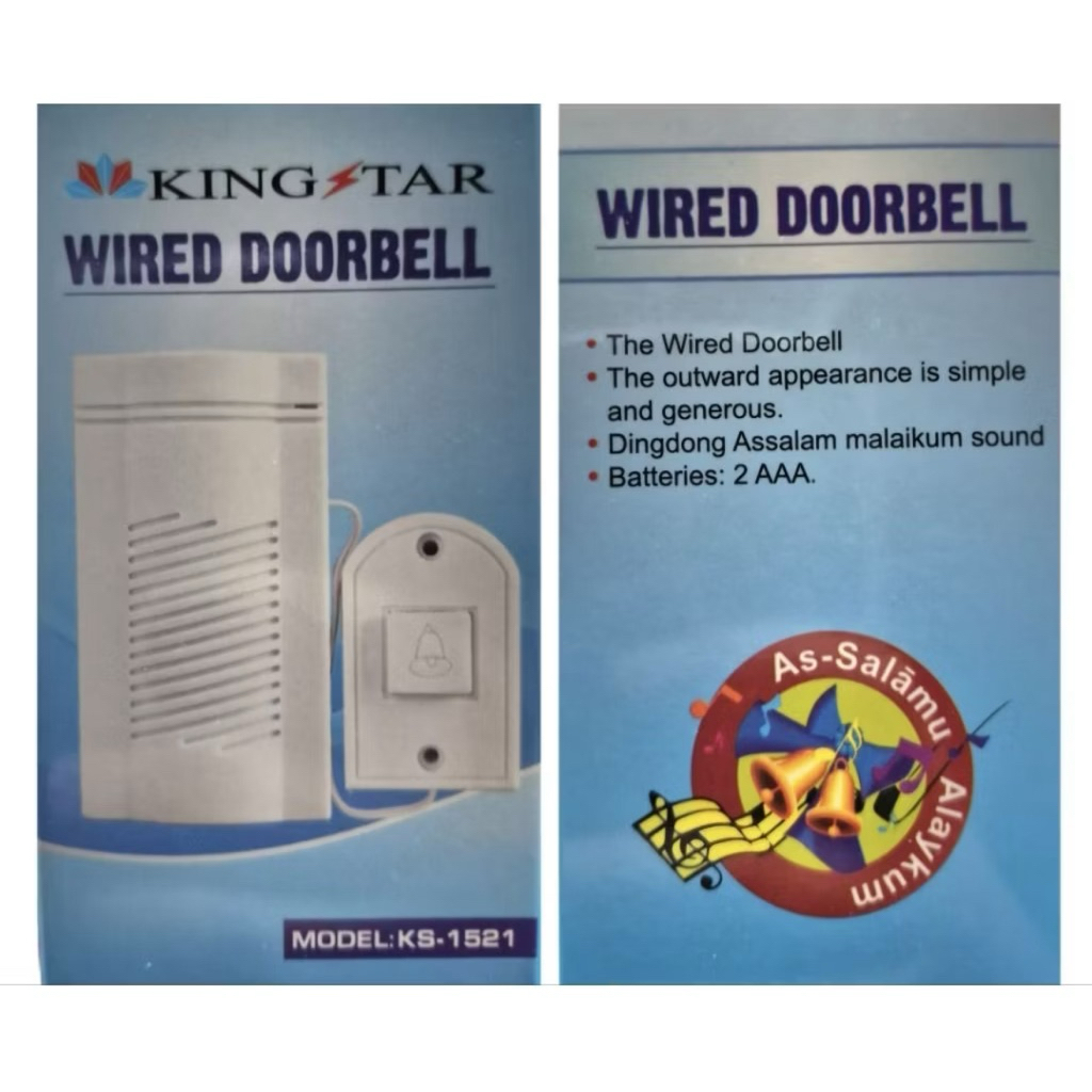 Door Bell Rumah, Kabel Bell Nada Assalamualaikum