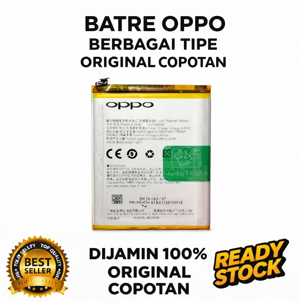 Batre Oppo A1k, A83, A39, A57 2016, F3, F5 Original Copotan