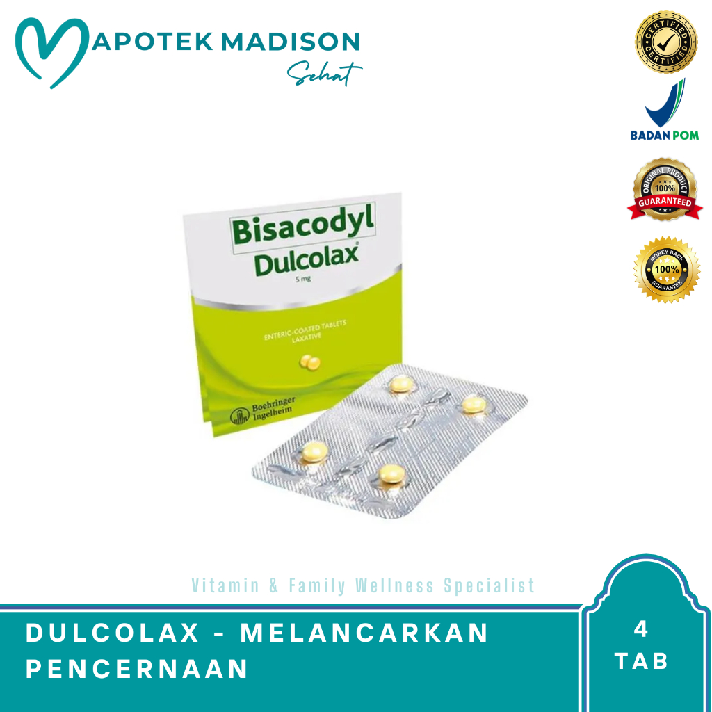 Dulcolax 4 Tablet - Melancarkan Pencernaan