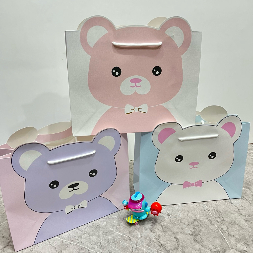 Paper Bag Tebal / Paper Bag Beruang / Tas Kertas Lucu / Tas Jinjing Imut