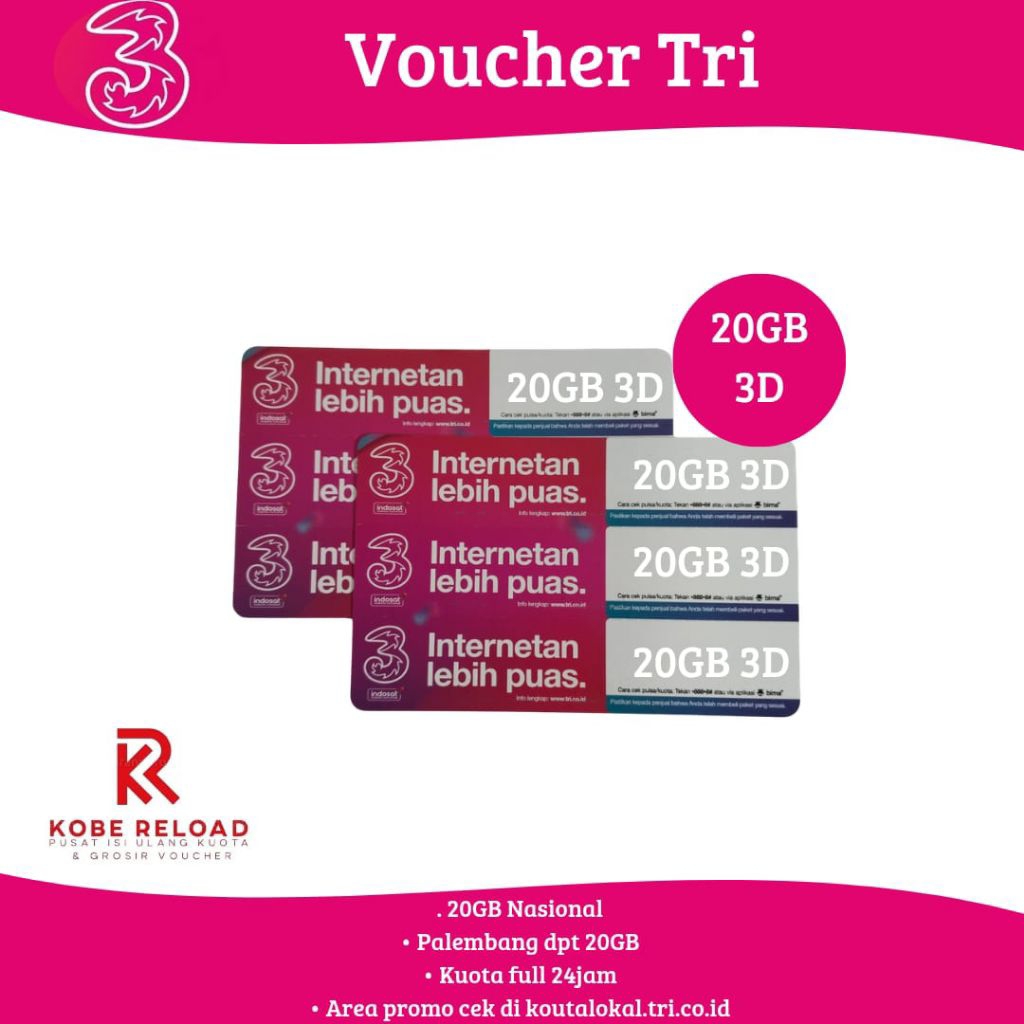 Tri Voucher 3hr 20GB