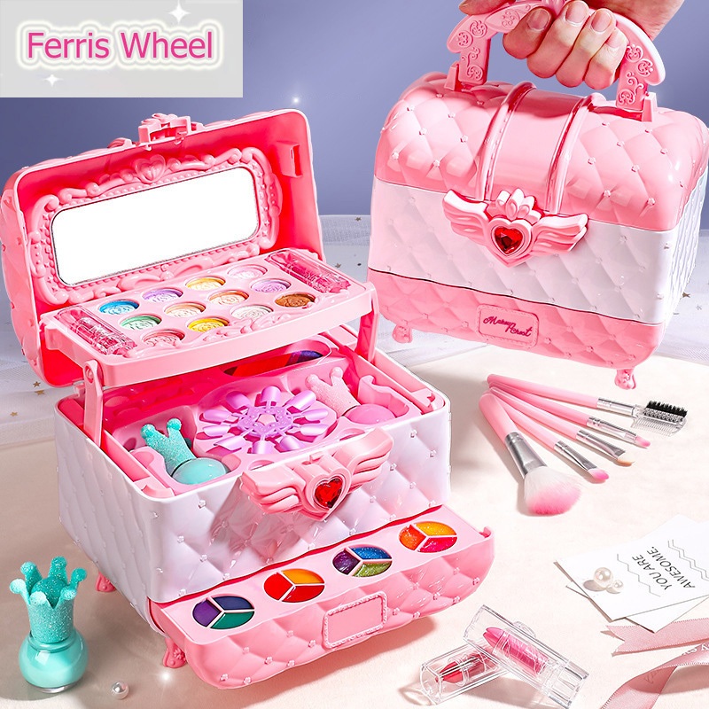 Children make up bag pretend plays mainan dandan anak bentuk tas- kado anak cewek - kado anak peremp