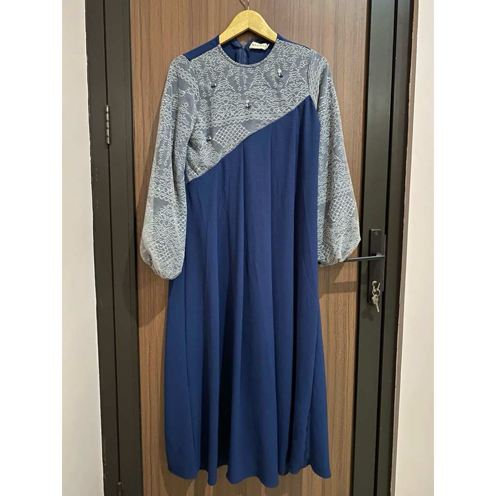 Dress Gaun Pesta Kondangan Lamaran Navy Biru