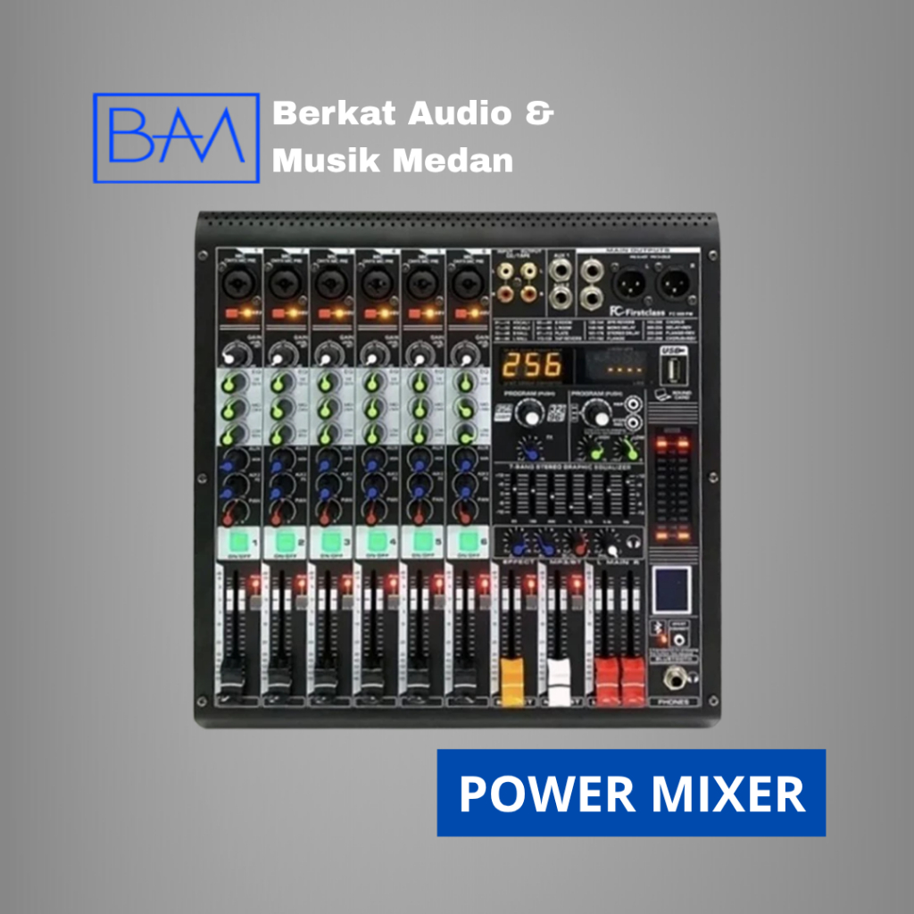 Power Mixer Profesional FIRSTCLASS FC 609 PM 6 Channel Original
