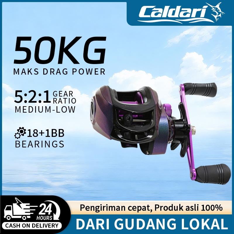 2024 New PROBEROS Mesin Pancing Casting Bc Reel 7.2:1 Gear Ratio 10kg Drag Carbon Shell Fishing Reel