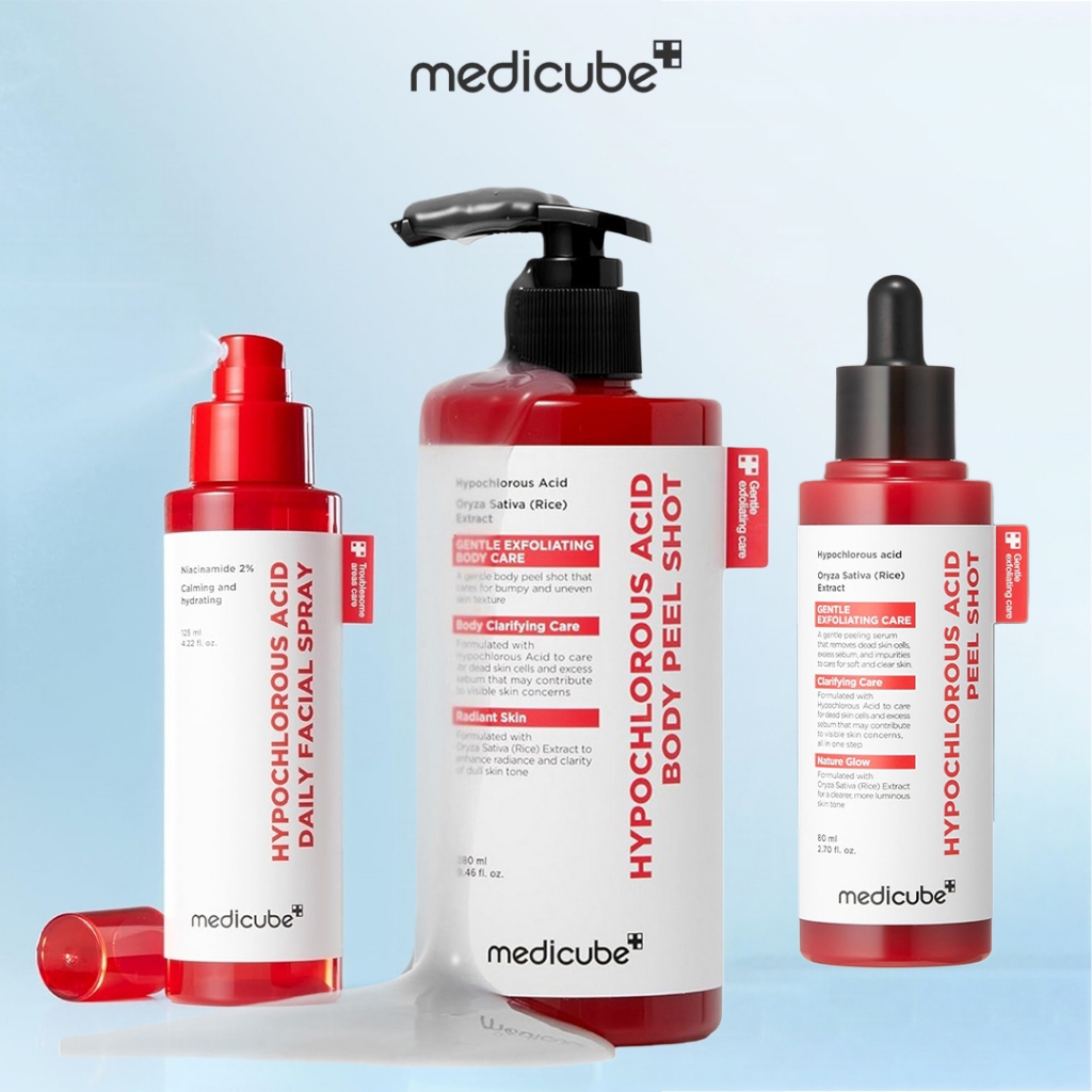 medicube Hypochlorous Acid Rice Peel Shot 80ml / Hypochlorous Acid Body Peel Shot 280ml