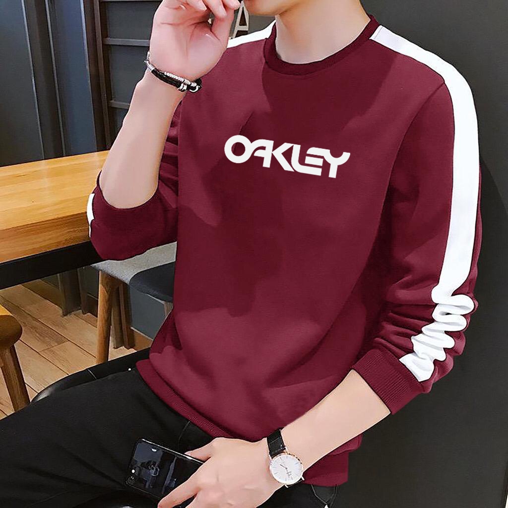 Jaket sweater pria wanita distro , sweater strip kombinasi jumbo santai korean style